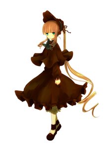 Rating: Safe Score: 0 Tags: 1girl auto_tagged blonde_hair bonnet bow dress full_body image long_hair long_sleeves looking_at_viewer shinku sidelocks simple_background solo standing twintails very_long_hair white_background User: admin