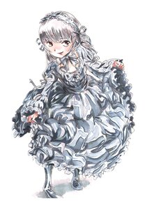 Rating: Safe Score: 0 Tags: 1girl blush dress frills full_body hairband image lolita_fashion long_hair long_sleeves looking_at_viewer red_eyes rose silver_hair smile solo suigintou User: admin