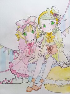 Rating: Safe Score: 0 Tags: 2girls blonde_hair bow dress frills green_eyes hat hina_ichigo hinaichigo image kanaria looking_at_viewer multiple_girls pair pink_bow ribbon short_hair siblings smile top_hat User: admin