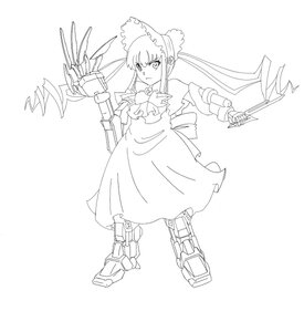 Rating: Safe Score: 0 Tags: 1girl boots dress dual_wielding full_body greyscale image long_hair monochrome shinku solo standing white_background User: admin