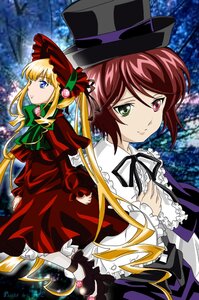 Rating: Safe Score: 0 Tags: 2girls blonde_hair blue_eyes bonnet bow dress frills green_eyes hat heterochromia image long_hair long_sleeves looking_at_viewer multiple_girls pair red_dress red_eyes shinku souseiseki top_hat User: admin