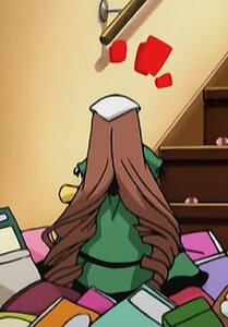 Rating: Safe Score: 0 Tags: 1girl blurry brown_hair hat image indoors long_hair sitting solo suiseiseki User: admin