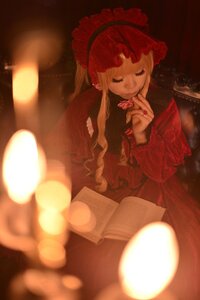 Rating: Safe Score: 0 Tags: 1girl blurry closed_eyes depth_of_field dress frills indoors long_hair long_sleeves nail_polish red_dress shinku sitting smile solo User: admin