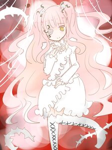 Rating: Safe Score: 0 Tags: 1girl boots cross-laced_footwear dress flower hair_ornament image kirakishou knee_boots long_hair personification pink_hair smile solo very_long_hair white_footwear yellow_eyes User: admin