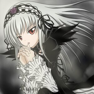 Rating: Safe Score: 3 Tags: 1girl bad_id bad_pixiv_id black_ribbon black_wings dress flower frilled_sleeves frills gothic_lolita hairband image lolita_fashion long_hair long_sleeves looking_at_viewer open_mouth orange_eyes own_hands_clasped own_hands_together red_eyes ribbon rose rozen_maiden silver_hair solo suigintou taka_(takalight) upper_body wings User: admin