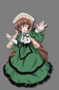 Rating: Safe Score: 0 Tags: 1girl brown_hair dress full_body green_dress image long_hair long_sleeves looking_at_viewer one_eye_closed open_mouth ribbon solo suiseiseki transparent_background very_long_hair User: admin