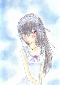Rating: Safe Score: 0 Tags: 1girl auto_tagged black_hair blush dress flower frills image long_hair looking_at_viewer rain red_eyes solo suigintou User: admin