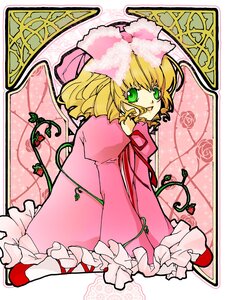 Rating: Safe Score: 0 Tags: 1girl blonde_hair bow dress flower frills green_eyes hina_ichigo hinaichigo image looking_at_viewer pink_bow pink_dress puffy_sleeves short_hair solo User: admin