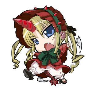 Rating: Safe Score: 0 Tags: 1girl blonde_hair bloomers blue_eyes bow chibi drill_hair fang full_body heart image long_hair long_sleeves open_mouth shinku solo twin_drills underwear User: admin