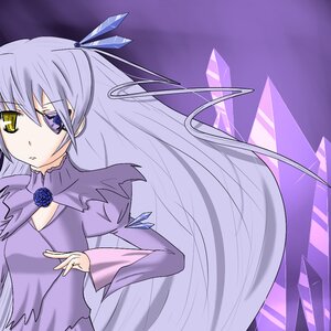 Rating: Safe Score: 0 Tags: 1girl barasuishou blue_flower blue_rose dress flower hair_ornament hair_ribbon image long_hair long_sleeves purple_background purple_dress ribbon rose silver_hair solo very_long_hair wings User: admin