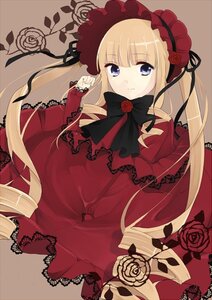 Rating: Safe Score: 0 Tags: 1girl blonde_hair blue_eyes bonnet bow bowtie capelet dress drill_hair flower image long_hair long_sleeves looking_at_viewer pink_rose red_capelet red_dress red_flower red_rose rose shinku solo twintails User: admin