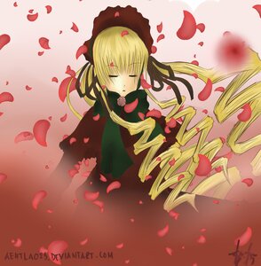 Rating: Safe Score: 0 Tags: 1girl blonde_hair bonnet cherry_blossoms closed_eyes dress flower image long_hair long_sleeves petals rose rose_petals shinku sleeping solo twintails very_long_hair User: admin