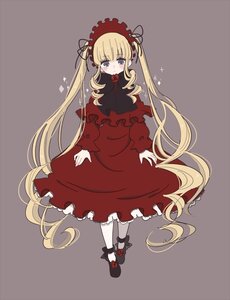 Rating: Safe Score: 0 Tags: 1girl bangs black_footwear blonde_hair blue_eyes blush bonnet bow dress flower full_body image long_hair long_sleeves looking_at_viewer red_dress red_flower red_rose rose shinku shoes simple_background solo standing twintails very_long_hair User: admin