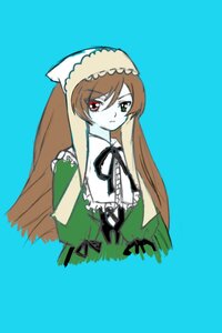 Rating: Safe Score: 0 Tags: 1girl black_ribbon brown_hair dress frills green_eyes heterochromia image long_hair long_sleeves looking_at_viewer red_eyes simple_background solo suiseiseki very_long_hair User: admin