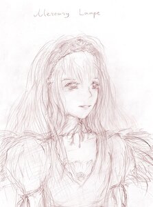 Rating: Safe Score: 0 Tags: 1girl choker dress flower hairband image long_hair looking_at_viewer monochrome simple_background sketch solo suigintou upper_body User: admin