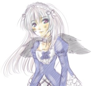 Rating: Safe Score: 0 Tags: 1girl black_wings blue_dress dress frills hairband image long_hair long_sleeves looking_at_viewer pink_eyes puffy_sleeves silver_hair simple_background smile solo suigintou white_background wings User: admin