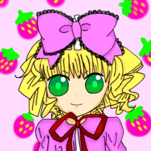 Rating: Safe Score: 0 Tags: 1girl blonde_hair bow bug butterfly dress green_eyes hair_bow hina_ichigo hinaichigo image insect looking_at_viewer pink_background pink_bow ribbon short_hair smile solo squiggle upper_body User: admin