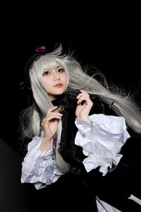 Rating: Safe Score: 0 Tags: 1girl bangs black_background black_dress dress flower frills gothic_lolita jewelry lips lolita_fashion long_hair long_sleeves looking_at_viewer simple_background solo suigintou upper_body wide_sleeves User: admin