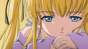 Rating: Safe Score: 0 Tags: 1girl bangs bare_shoulders blonde_hair blue_eyes close-up hair_ribbon image long_hair long_sleeves looking_at_viewer portrait ribbon shinku sidelocks simple_background solo upper_body User: admin