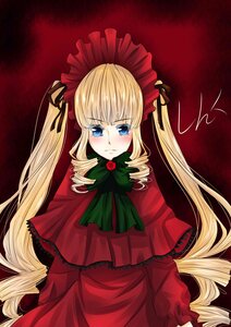 Rating: Safe Score: 0 Tags: 1girl blonde_hair blue_eyes blush bow bowtie capelet dress drill_hair flower green_bow image long_hair long_sleeves looking_at_viewer red_capelet rose shinku solo twin_drills twintails very_long_hair User: admin