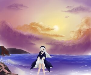Rating: Safe Score: 0 Tags: 1girl beach bird cloud dress feathers hairband horizon image long_hair mountain ocean outdoors scenery shore silver_hair sky solo standing suigintou sunset very_long_hair water waves User: admin