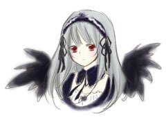 Rating: Safe Score: 0 Tags: 1girl bangs black_ribbon black_wings closed_mouth dress feathered_wings feathers hairband image long_hair long_sleeves looking_at_viewer red_eyes ribbon silver_hair simple_background solo suigintou upper_body white_background wings User: admin