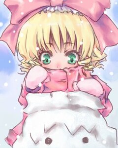 Rating: Safe Score: 0 Tags: 1girl blonde_hair blush green_eyes hat hinaichigo image long_sleeves looking_at_viewer mittens mizuhashi_parsee scarf snowing solo upper_body winter_clothes User: admin