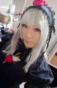 Rating: Safe Score: 0 Tags: 1girl bangs closed_mouth dress flower hairband lips lolita_fashion lolita_hairband long_hair looking_at_viewer photo red_eyes rose smile solo suigintou upper_body User: admin