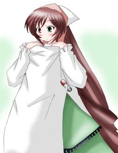 Rating: Safe Score: 0 Tags: 1girl bare_shoulders blush brown_hair dress frills green_eyes head_scarf heterochromia image long_hair long_sleeves looking_at_viewer red_eyes solo souseiseki suiseiseki User: admin