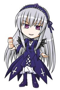 Rating: Safe Score: 0 Tags: 1girl 2000s_(style) >:) boots chibi cross date_(hoshikariza) dress frills full_body gothic_lolita hairband headdress holding image inverted_cross lactic_acid_bacteria layered_dress lolita_fashion long_hair long_sleeves looking_at_viewer lowres purple_dress purple_eyes ribbon ringed_eyes rozen_maiden silver_hair simple_background smile solo standing suigintou v-shaped_eyebrows very_long_hair white_background wings yakult User: admin