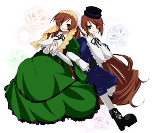 Rating: Safe Score: 0 Tags: 2girls :d blue_dress boots brown_hair dress frills full_body green_dress green_eyes hat head_scarf heterochromia holding_hands image long_hair long_sleeves looking_at_viewer multiple_girls open_mouth pair pantyhose red_eyes siblings sisters smile souseiseki suiseiseki top_hat twins very_long_hair white_legwear User: admin