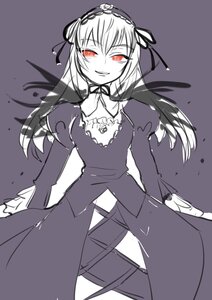 Rating: Safe Score: 0 Tags: 1girl auto_tagged dress frills hairband image juliet_sleeves lolita_hairband long_hair long_sleeves looking_at_viewer red_eyes simple_background smile solo suigintou wings User: admin