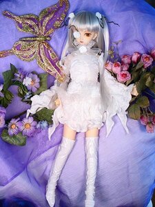 Rating: Safe Score: 0 Tags: 1girl bangs black_hair blunt_bangs doll dress eyepatch flower kirakishou long_hair solo thighhighs twintails white_legwear User: admin