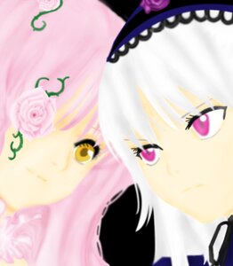 Rating: Safe Score: 0 Tags: 2girls blurry blurry_background blurry_foreground blush close-up depth_of_field flower hairband image kirakishou long_hair looking_at_viewer multiple_girls pair pink_eyes pink_flower pink_hair pink_rose purple_eyes rose suigintou white_flower white_rose User: admin