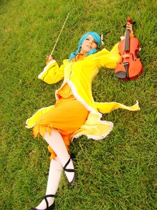 Rating: Safe Score: 0 Tags: 1girl acoustic_guitar blue_hair bow_(instrument) closed_eyes dress field flute grass guitar holding_instrument instrument kanaria lute_(instrument) lying music nature on_back playing_instrument sandals solo violin yellow_dress User: admin