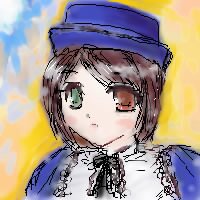 Rating: Safe Score: 0 Tags: 1girl bangs blue_headwear brown_hair closed_mouth eyebrows_visible_through_hair hat image looking_at_viewer mosaic_censoring pixel_art solo souseiseki User: admin