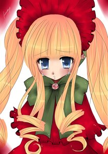 Rating: Safe Score: 0 Tags: 1girl blonde_hair blue_eyes blush bonnet bow dress drill_hair green_bow image long_hair long_sleeves looking_at_viewer red_dress rose shinku sidelocks solo tears twin_drills twintails very_long_hair User: admin