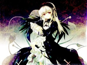 Rating: Safe Score: 0 Tags: 1girl black_dress black_wings dress flower frills hairband image lolita_hairband long_hair long_sleeves looking_at_viewer red_eyes ribbon rose solo suigintou wings User: admin