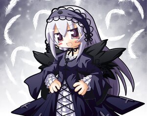 Rating: Safe Score: 0 Tags: 1girl :d artist_request black_feathers black_wings blush choker dress feathered_wings feathers flower frilled_sleeves frills gothic_lolita hairband hands_on_hips image juliet_sleeves lolita_fashion lolita_hairband long_hair long_sleeves looking_at_viewer open_mouth pink_eyes red_eyes ribbon ribbon_choker rose rozen_maiden silver_hair smile solo suigintou very_long_hair white_feathers white_wings wings User: admin