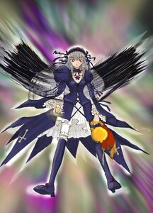 Rating: Safe Score: 0 Tags: 1girl auto_tagged black_wings boots dress flower frills full_body hairband image long_hair long_sleeves looking_at_viewer rose silver_hair solo suigintou thighhighs wings User: admin