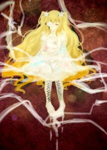 Rating: Safe Score: 0 Tags: 1girl blonde_hair closed_eyes dress flower hair_flower hair_ornament image kirakishou long_hair solo very_long_hair white_dress wings User: admin