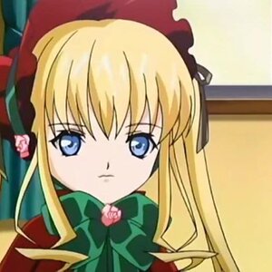 Rating: Safe Score: 0 Tags: 1girl blonde_hair blue_eyes bow bowtie flower hat image long_hair long_sleeves looking_at_viewer pink_rose rose shinku sidelocks solo twintails User: admin