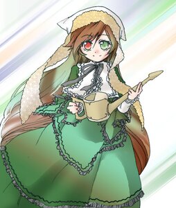 Rating: Safe Score: 0 Tags: 1girl brown_hair dress frills green_dress green_eyes heterochromia holding image long_hair long_sleeves looking_at_viewer red_eyes solo suiseiseki very_long_hair watering_can User: admin