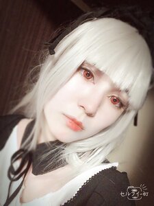 Rating: Safe Score: 0 Tags: 1girl artist_name bangs blunt_bangs blurry closed_mouth eyelashes lips looking_at_viewer photo portrait red_eyes red_lips signature solo suigintou white_hair User: admin