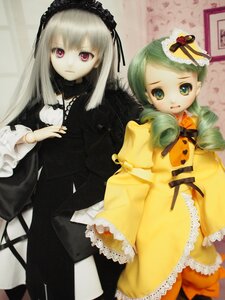 Rating: Safe Score: 0 Tags: 2girls doll dress frills green_eyes green_hair hairband kanaria long_hair long_sleeves multiple_dolls multiple_girls open_mouth pink_eyes silver_hair suigintou tagme User: admin