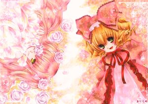 Rating: Safe Score: 0 Tags: 2girls blonde_hair bow dress flower green_eyes hair_ornament hina_ichigo hinaichigo image kirakishou long_hair multiple_girls pair pink_flower pink_hair pink_rose ribbon rose short_hair smile white_rose User: admin