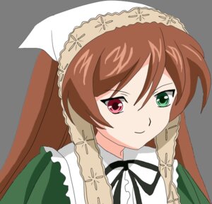 Rating: Safe Score: 0 Tags: 1girl bangs brown_hair closed_mouth dress eyebrows_visible_through_hair frills green_dress green_eyes head_scarf heterochromia image long_hair long_sleeves looking_at_viewer neck_ribbon red_eyes ribbon simple_background smile solo suiseiseki white_background User: admin