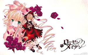 Rating: Safe Score: 0 Tags: 2girls blonde_hair blush bow copyright_name dress flower green_eyes hina_ichigo hinaichigo image long_hair multiple_girls pair pink_bow red_dress ribbon rose shinku smile User: admin