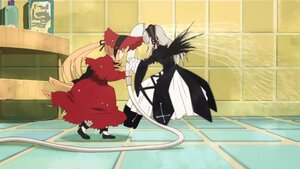 Rating: Safe Score: 0 Tags: 1boy 1girl blonde_hair dress image long_hair long_sleeves pair shinku suigintou tile_floor tiles very_long_hair User: admin