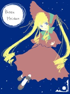 Rating: Safe Score: 0 Tags: 1girl blonde_hair blue_eyes bonnet dress hat image long_hair long_sleeves looking_at_viewer red_dress shinku smile solo standing twintails very_long_hair User: admin